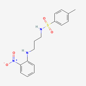 molecular formula C16H19N3O4S B4127235 4-methyl-N-{3-[(2-nitrophenyl)amino]propyl}benzenesulfonamide 