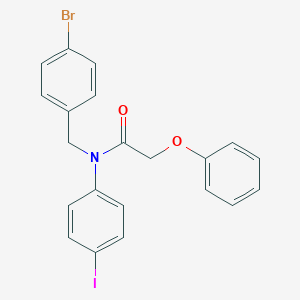 N-[(4-bromophenyl)methyl]-N-(4-iodophenyl)-2-(phenyloxy)acetamide