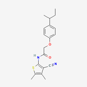 molecular formula C19H22N2O2S B4127241 2-(4-sec-butylphenoxy)-N-(3-cyano-4,5-dimethyl-2-thienyl)acetamide 