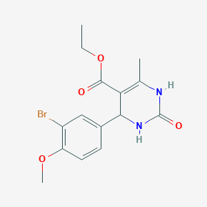 Ethyl 4-(3-bromo-4-methoxyphenyl)-6-methyl-2-oxo-1,2,3,4-tetrahydropyrimidine-5-carboxylate