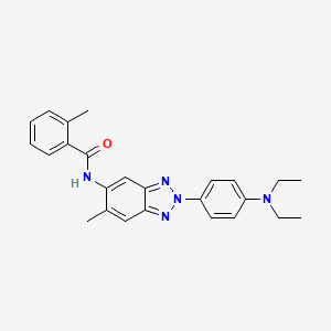 molecular formula C25H27N5O B4127273 N-{2-[4-(diethylamino)phenyl]-6-methyl-2H-1,2,3-benzotriazol-5-yl}-2-methylbenzamide 