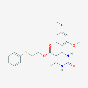 2-phenylsulfanylethyl 4-(2,4-dimethoxyphenyl)-6-methyl-2-oxo-3,4-dihydro-1H-pyrimidine-5-carboxylate