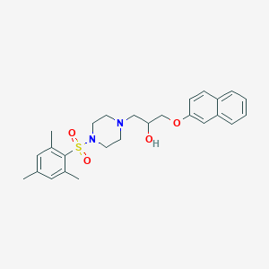 1-(Naphthalen-2-yloxy)-3-[4-(2,4,6-trimethylbenzenesulfonyl)piperazin-1-yl]propan-2-ol