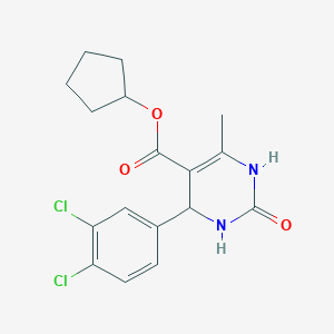 molecular formula C17H18Cl2N2O3 B412735 Cyclopentyl 4-(3,4-dichlorophenyl)-6-methyl-2-oxo-1,2,3,4-tetrahydropyrimidine-5-carboxylate 