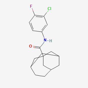 N-(3-chloro-4-fluorophenyl)tricyclo[4.3.1.1~3,8~]undecane-1-carboxamide