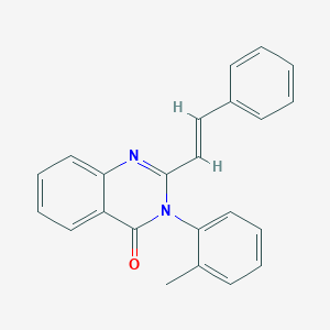 molecular formula C23H18N2O B412736 3-(2-methylphenyl)-2-(2-phenylvinyl)-4(3H)-quinazolinone CAS No. 142888-66-2