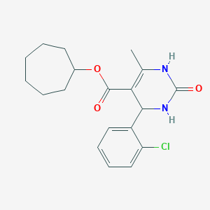 Cycloheptyl 4-(2-chlorophenyl)-6-methyl-2-oxo-1,2,3,4-tetrahydro-5-pyrimidinecarboxylate