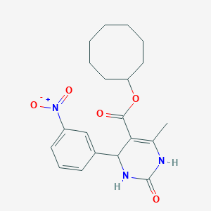 molecular formula C20H25N3O5 B412739 Cyclooctyl 6-methyl-4-(3-nitrophenyl)-2-oxo-1,2,3,4-tetrahydropyrimidine-5-carboxylate 