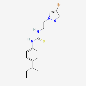 molecular formula C16H21BrN4S B4127404 N-[2-(4-bromo-1H-pyrazol-1-yl)ethyl]-N'-(4-sec-butylphenyl)thiourea 