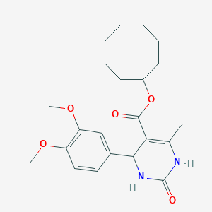 Cyclooctyl 4-(3,4-dimethoxyphenyl)-6-methyl-2-oxo-1,2,3,4-tetrahydropyrimidine-5-carboxylate