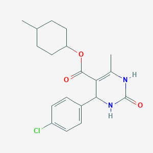 molecular formula C19H23ClN2O3 B412744 4-Methylcyclohexyl 4-(4-chlorophenyl)-6-methyl-2-oxo-1,2,3,4-tetrahydro-5-pyrimidinecarboxylate 