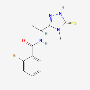 2-bromo-N-[1-(4-methyl-5-sulfanyl-4H-1,2,4-triazol-3-yl)ethyl]benzamide