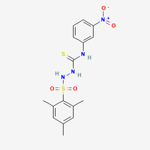 molecular formula C16H18N4O4S2 B4127451 2-(mesitylsulfonyl)-N-(3-nitrophenyl)hydrazinecarbothioamide 