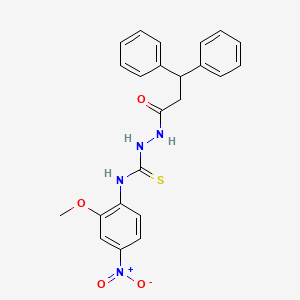 2-(3,3-diphenylpropanoyl)-N-(2-methoxy-4-nitrophenyl)hydrazinecarbothioamide