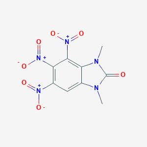 molecular formula C9H7N5O7 B412746 1,3-dimethyl-4,5,6-trinitro-1,3-dihydro-2H-benzimidazol-2-one 
