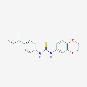 molecular formula C19H22N2O2S B4127467 1-[4-(Butan-2-yl)phenyl]-3-(2,3-dihydro-1,4-benzodioxin-6-yl)thiourea 