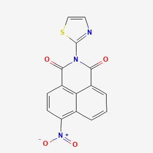 molecular formula C15H7N3O4S B4127471 6-nitro-2-(1,3-thiazol-2-yl)-1H-benzo[de]isoquinoline-1,3(2H)-dione 