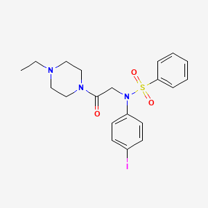 N-[2-(4-ethyl-1-piperazinyl)-2-oxoethyl]-N-(4-iodophenyl)benzenesulfonamide