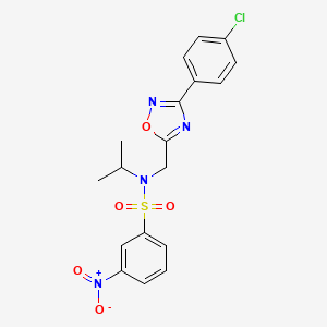 molecular formula C18H17ClN4O5S B4127478 N-{[3-(4-chlorophenyl)-1,2,4-oxadiazol-5-yl]methyl}-N-isopropyl-3-nitrobenzenesulfonamide 