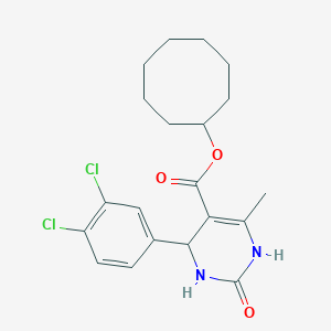 molecular formula C20H24Cl2N2O3 B412748 Cyclooctyl 4-(3,4-dichlorophenyl)-6-methyl-2-oxo-1,2,3,4-tetrahydropyrimidine-5-carboxylate 
