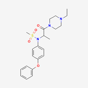 N-[2-(4-ethyl-1-piperazinyl)-1-methyl-2-oxoethyl]-N-(4-phenoxyphenyl)methanesulfonamide