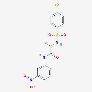 2-[(4-bromophenyl)sulfonylamino]-N-(3-nitrophenyl)propanamide