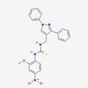 N-[(1,3-diphenyl-1H-pyrazol-4-yl)methyl]-N'-(2-methoxy-4-nitrophenyl)thiourea