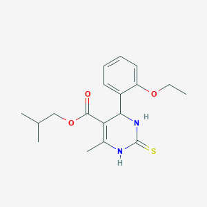 molecular formula C18H24N2O3S B412753 2-Methylpropyl 4-[2-(ethyloxy)phenyl]-6-methyl-2-thioxo-1,2,3,4-tetrahydropyrimidine-5-carboxylate CAS No. 302561-45-1