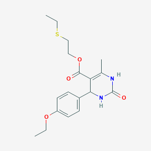 molecular formula C18H24N2O4S B412755 2-(Ethylsulfanyl)ethyl 4-(4-ethoxyphenyl)-6-methyl-2-oxo-1,2,3,4-tetrahydropyrimidine-5-carboxylate CAS No. 302561-50-8