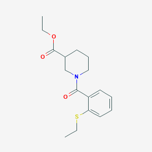 molecular formula C17H23NO3S B4127611 ethyl 1-[2-(ethylthio)benzoyl]-3-piperidinecarboxylate 