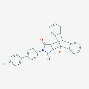 molecular formula C30H19BrClNO2 B412763 1-Bromo-17-(4'-chloro[1,1'-biphenyl]-4-yl)-17-azapentacyclo[6.6.5.0~2,7~.0~9,14~.0~15,19~]nonadeca-2,4,6,9,11,13-hexaene-16,18-dione 