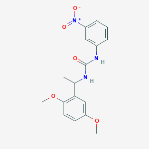 molecular formula C17H19N3O5 B4127667 N-[1-(2,5-dimethoxyphenyl)ethyl]-N'-(3-nitrophenyl)urea 