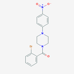 molecular formula C17H16BrN3O3 B412767 1-(2-Bromobenzoyl)-4-(4-nitrophenyl)piperazine 