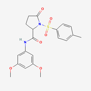 molecular formula C20H22N2O6S B4127677 N-(3,5-dimethoxyphenyl)-1-[(4-methylphenyl)sulfonyl]-5-oxoprolinamide 