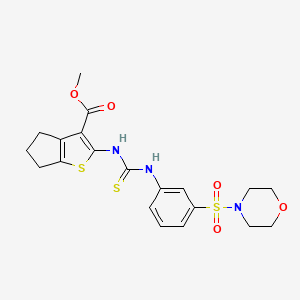 methyl 2-[({[3-(4-morpholinylsulfonyl)phenyl]amino}carbonothioyl)amino]-5,6-dihydro-4H-cyclopenta[b]thiophene-3-carboxylate