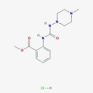molecular formula C14H21ClN4O3 B4127695 methyl 2-({[(4-methyl-1-piperazinyl)amino]carbonyl}amino)benzoate hydrochloride 