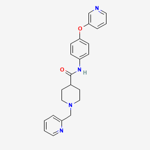 molecular formula C23H24N4O2 B4127703 1-(2-pyridinylmethyl)-N-[4-(3-pyridinyloxy)phenyl]-4-piperidinecarboxamide 