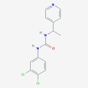 molecular formula C14H13Cl2N3O B4127720 N-(3,4-dichlorophenyl)-N'-[1-(4-pyridinyl)ethyl]urea 