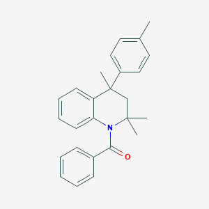 molecular formula C26H27NO B412773 1-Benzoyl-2,2,4-trimethyl-4-(4-methylphenyl)-1,2,3,4-tetrahydroquinoline 