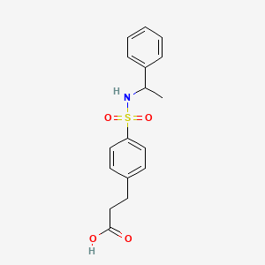 3-(4-{[(1-phenylethyl)amino]sulfonyl}phenyl)propanoic acid