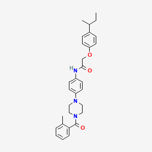 molecular formula C30H35N3O3 B4127732 2-(4-sec-butylphenoxy)-N-{4-[4-(2-methylbenzoyl)-1-piperazinyl]phenyl}acetamide 