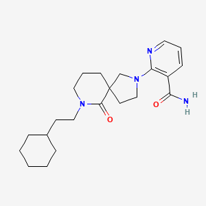 molecular formula C22H32N4O2 B4127737 2-[7-(2-cyclohexylethyl)-6-oxo-2,7-diazaspiro[4.5]dec-2-yl]nicotinamide 