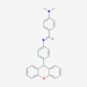 molecular formula C28H24N2O B412774 N-[4-(dimethylamino)benzylidene]-N-[4-(9H-xanthen-9-yl)phenyl]amine 