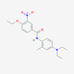 molecular formula C20H25N3O4 B4127742 N-[4-(diethylamino)-2-methylphenyl]-4-ethoxy-3-nitrobenzamide 
