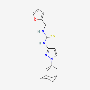 molecular formula C19H24N4OS B4127752 N-[1-(1-adamantyl)-1H-pyrazol-3-yl]-N'-(2-furylmethyl)thiourea 