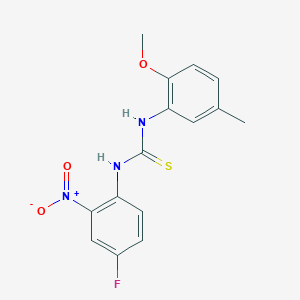 molecular formula C15H14FN3O3S B4127777 N-(4-fluoro-2-nitrophenyl)-N'-(2-methoxy-5-methylphenyl)thiourea 