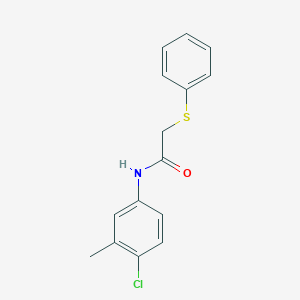 molecular formula C15H14ClNOS B412778 N-(4-chloro-3-methylphenyl)-2-(phenylsulfanyl)acetamide 