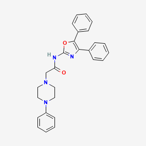 molecular formula C27H26N4O2 B4127791 N-(4,5-diphenyl-1,3-oxazol-2-yl)-2-(4-phenyl-1-piperazinyl)acetamide 