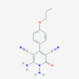 1,6-Diamino-2-oxo-4-(4-propoxyphenyl)-1,2-dihydro-3,5-pyridinedicarbonitrile