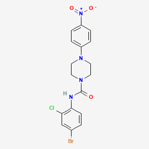 molecular formula C17H16BrClN4O3 B4127824 N-(4-bromo-2-chlorophenyl)-4-(4-nitrophenyl)-1-piperazinecarboxamide 